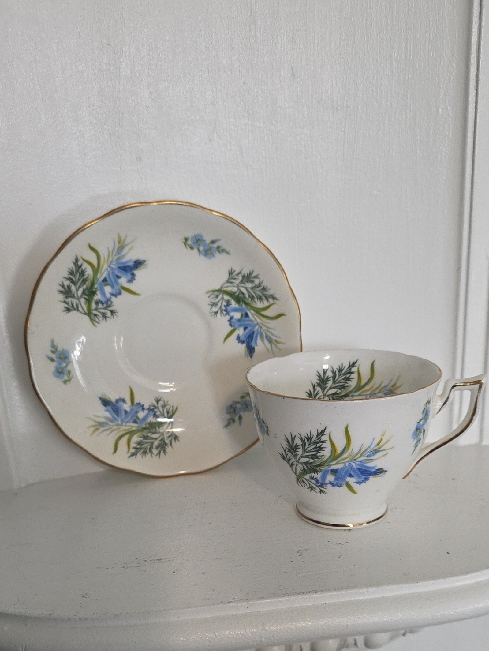 vintage Melba bone china teacup and saucer set made in England,